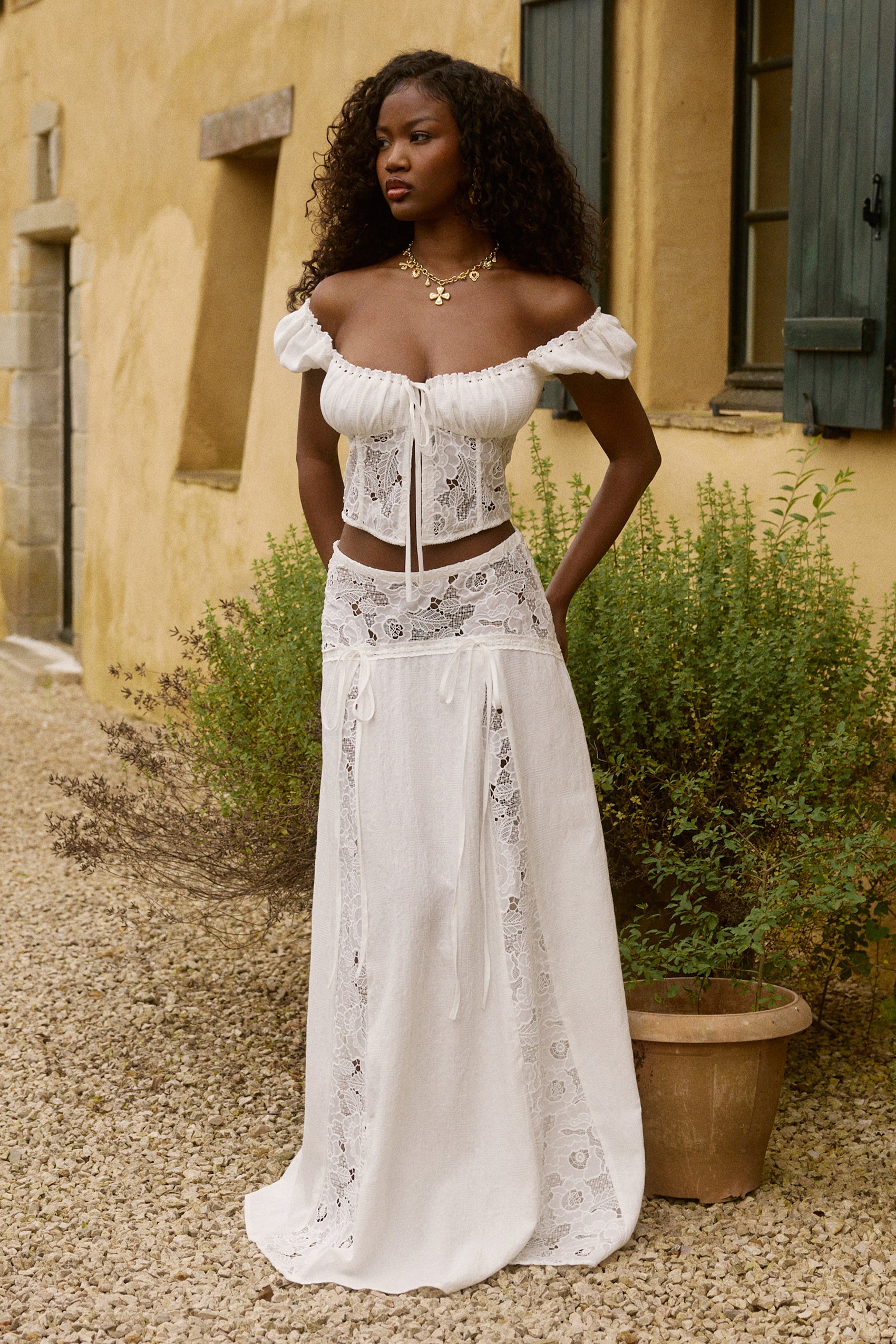 Jolie Maxi Skirt in Celeste