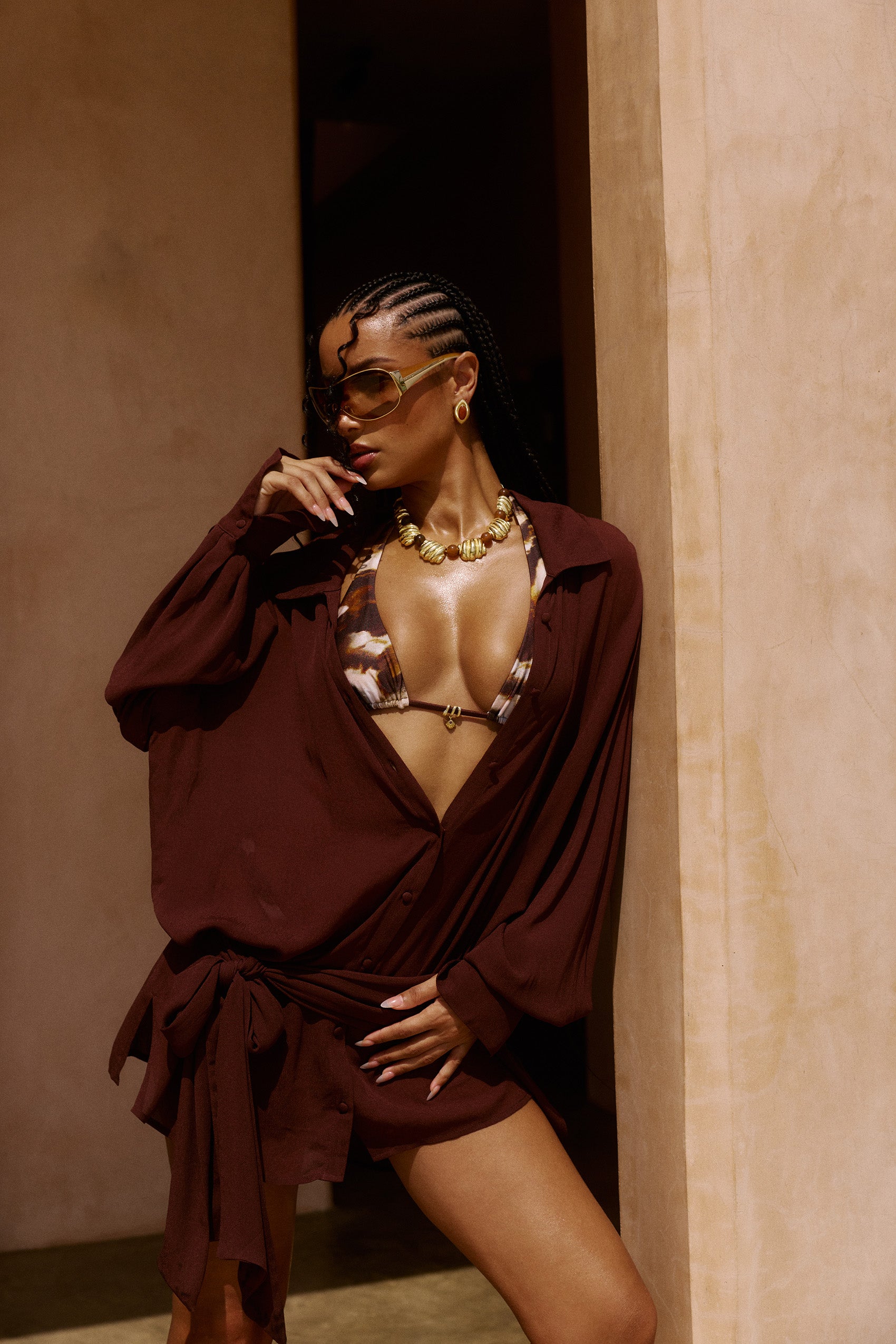 Melia Shirt Dress in Makoa