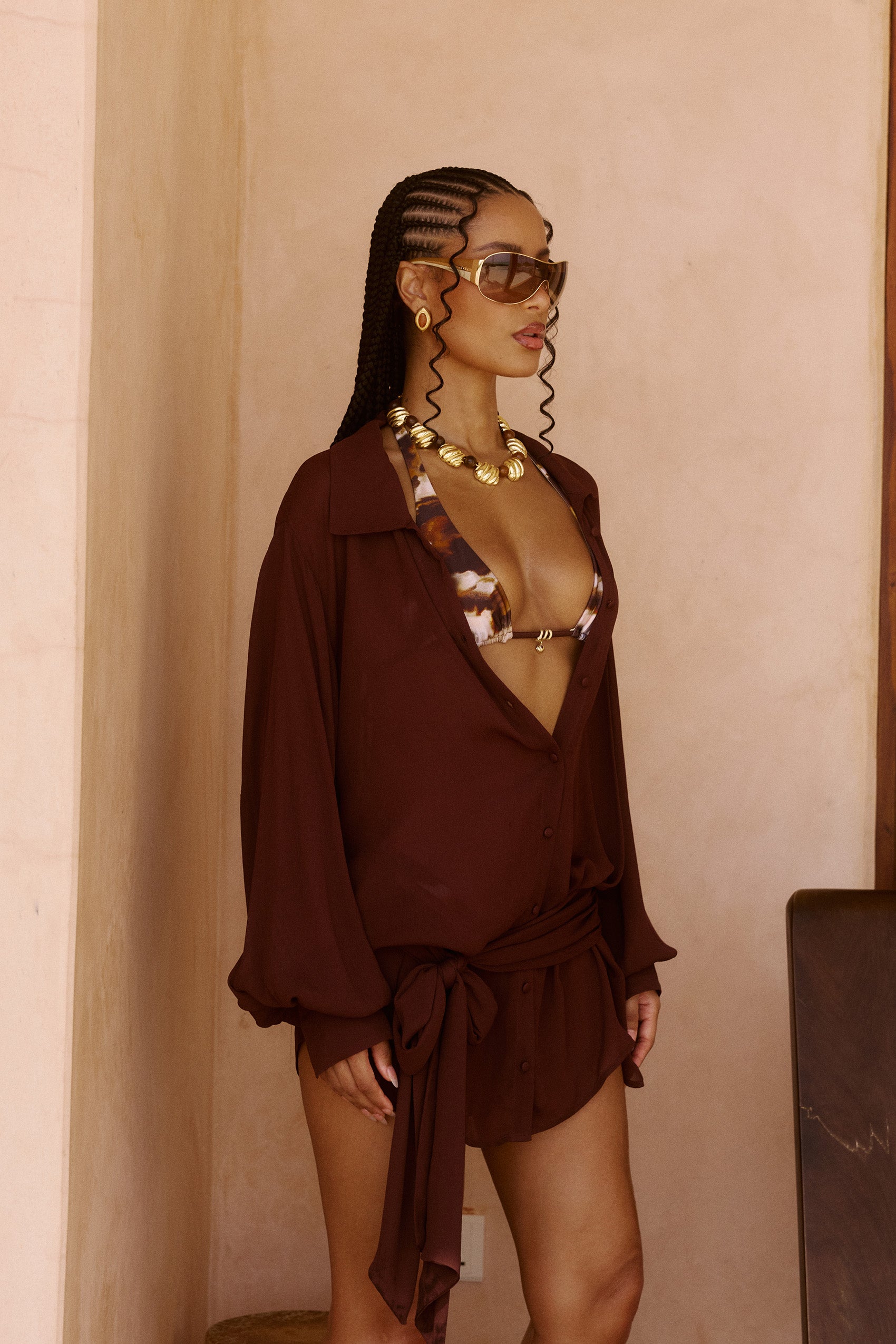 Melia Shirt Dress in Makoa