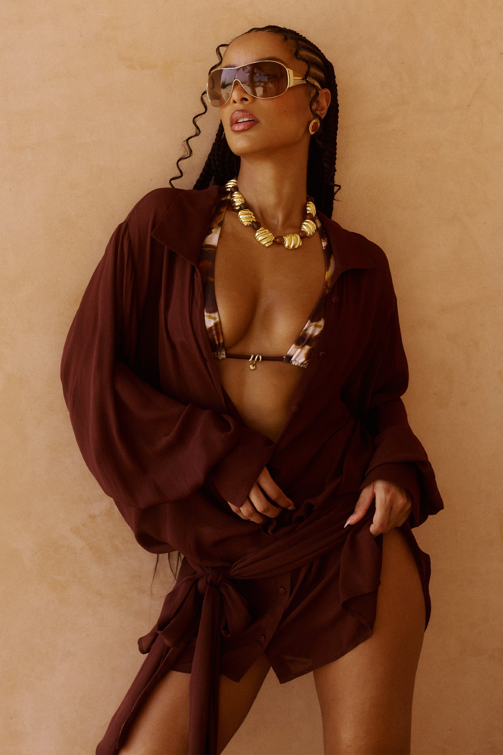 Melia Shirt Dress in Makoa