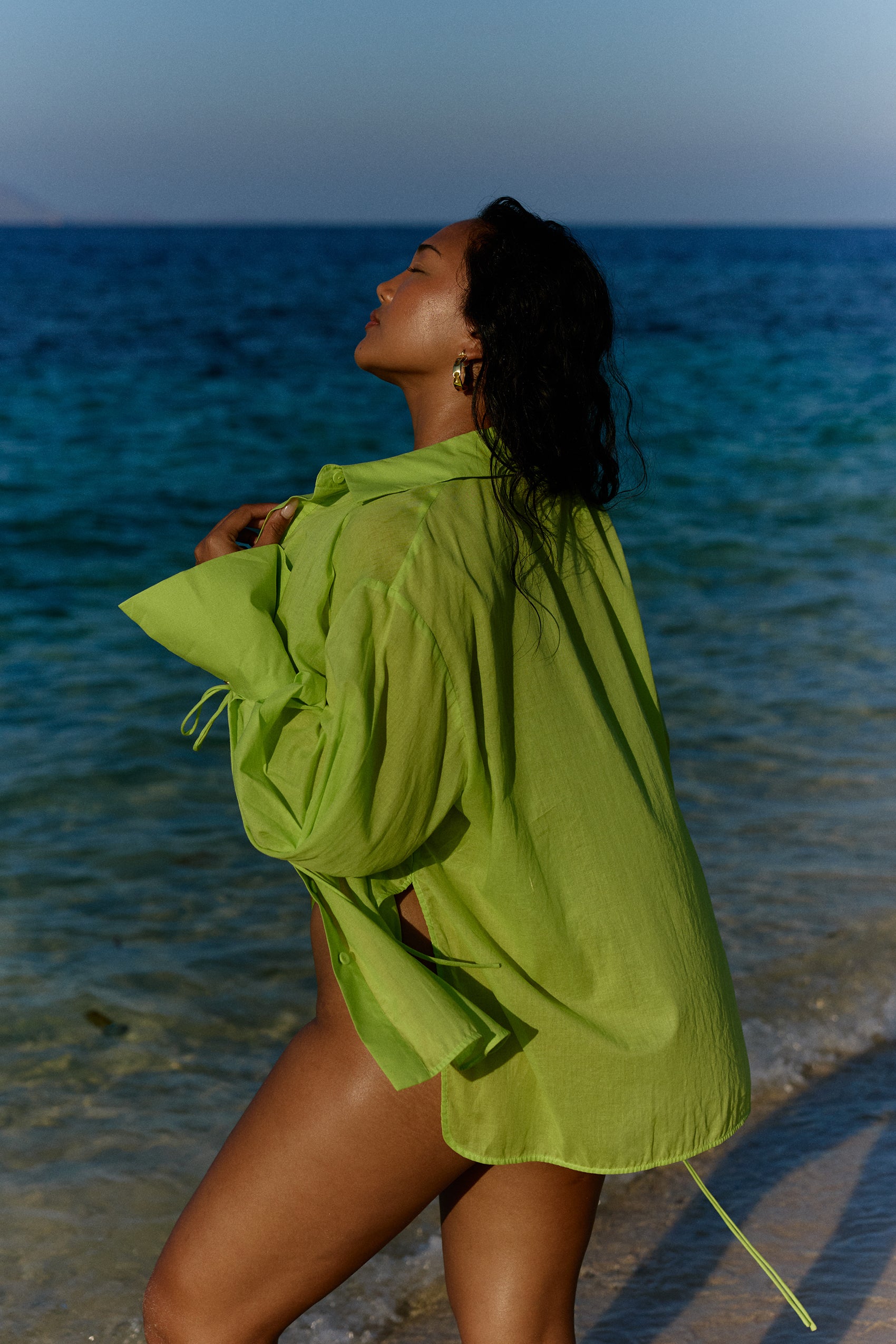 Valetta Cotton Shirt in Manzana