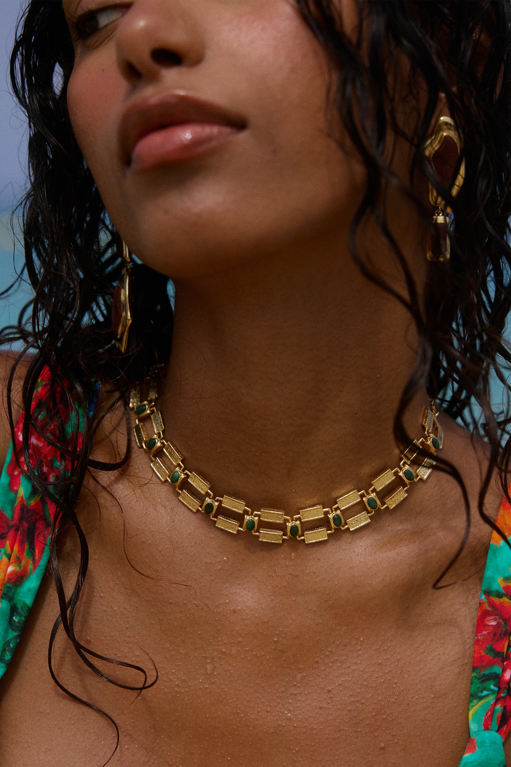 La Ceiba Choker in African Jade