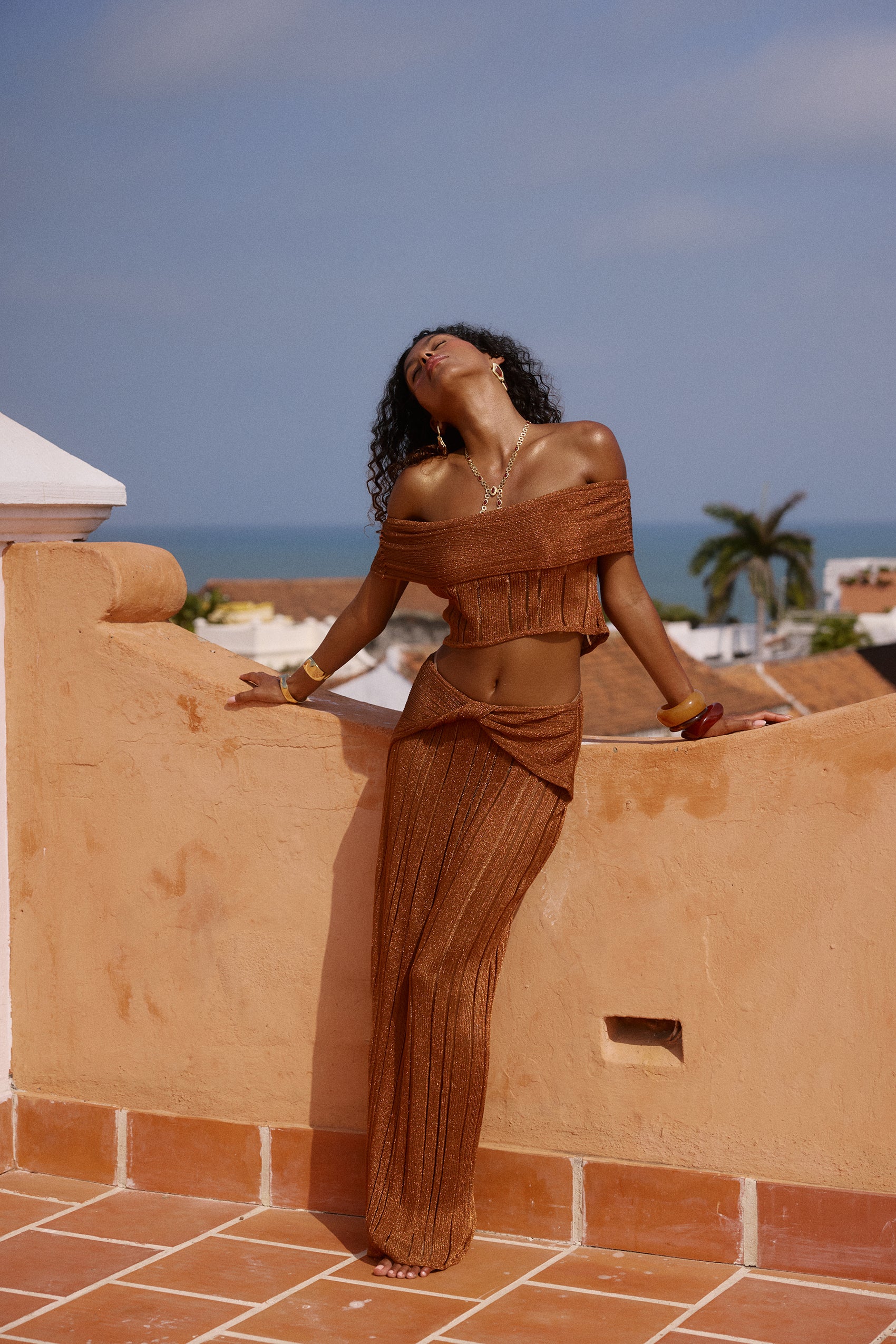 Collective Swimwear - Isleño Knit Top in Sombra sixth image