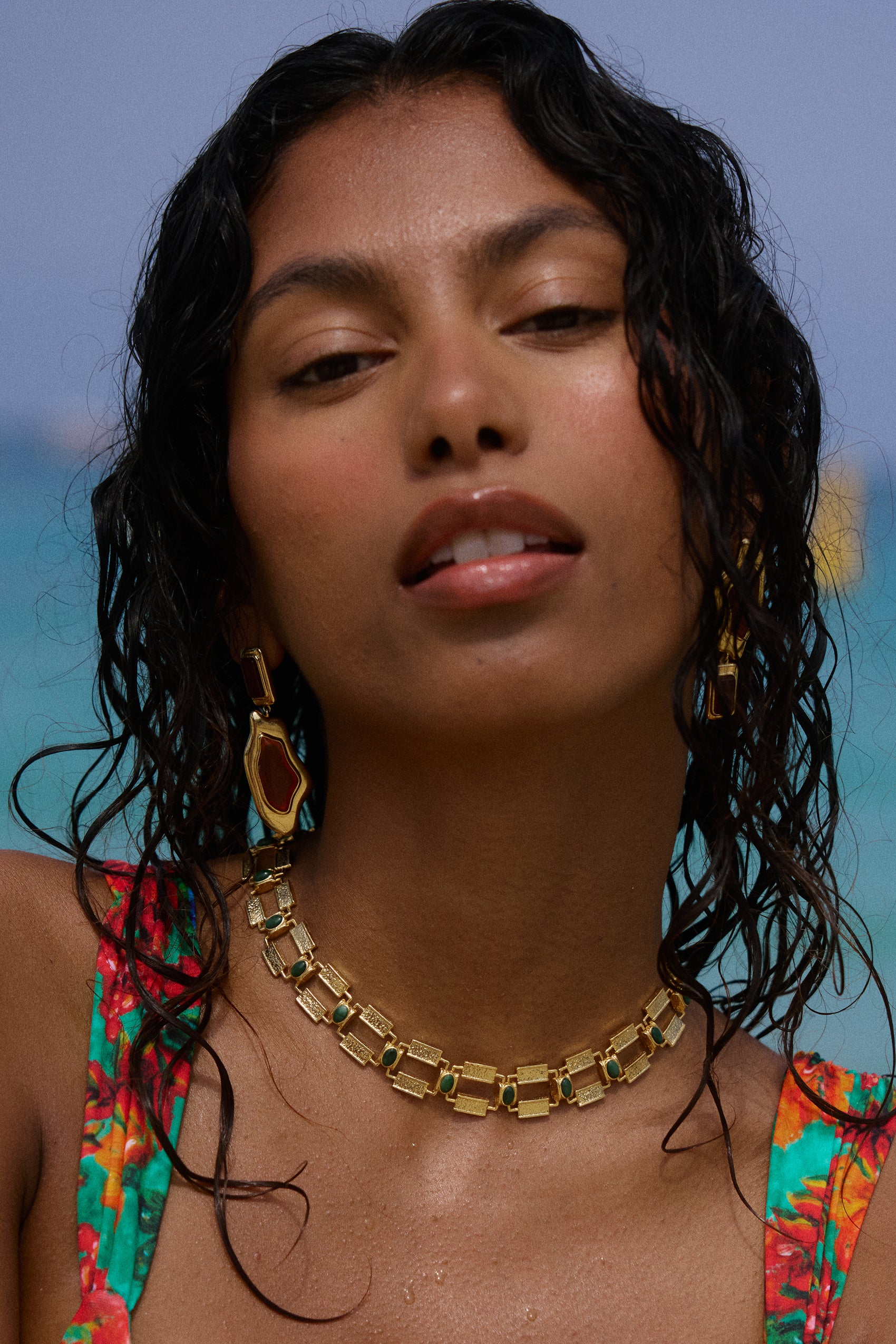 La Ceiba Choker in African Jade