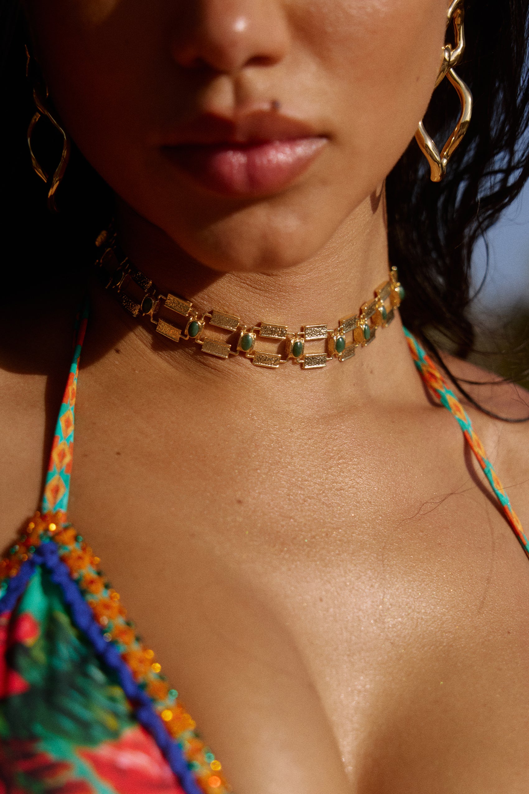 La Ceiba Choker in African Jade