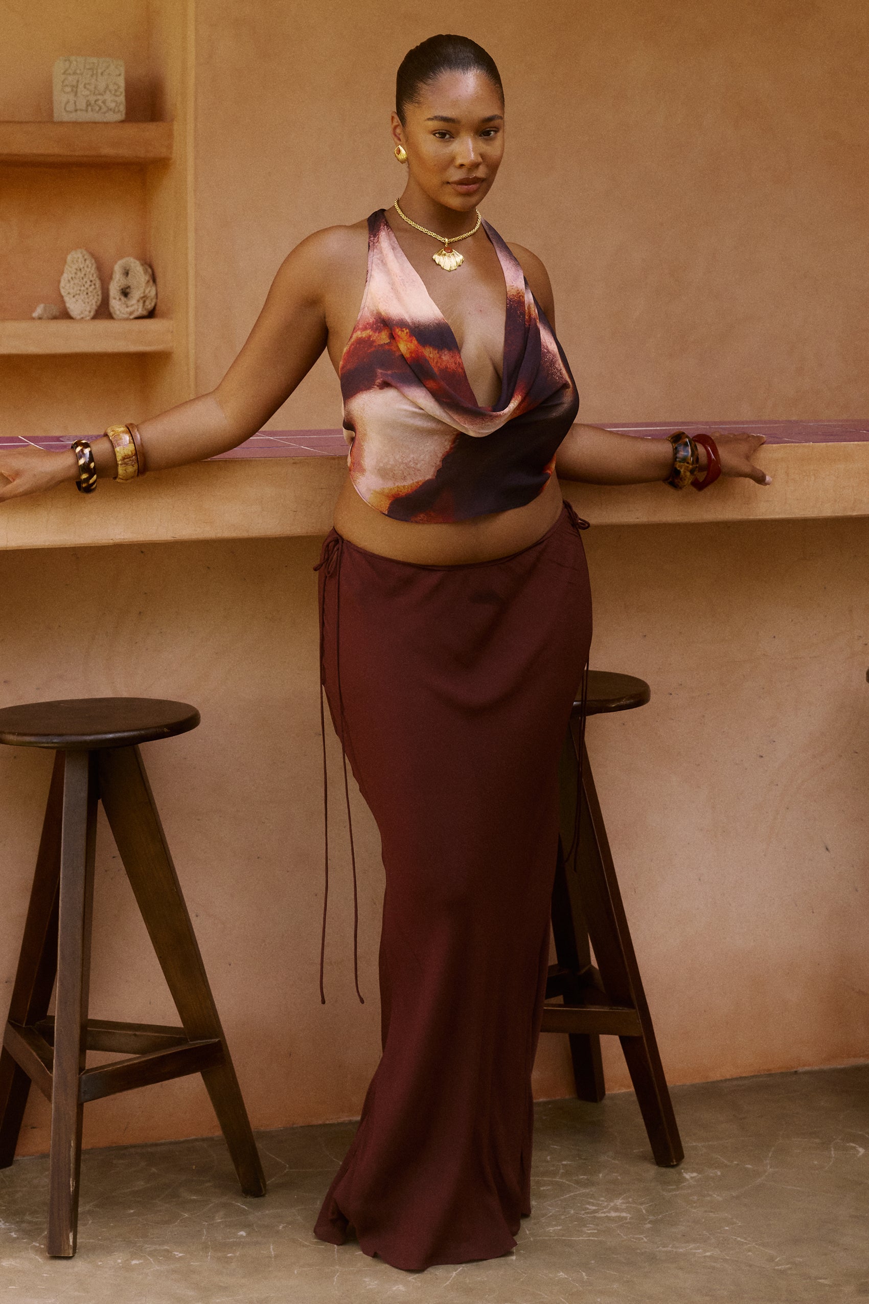 Nama Maxi Skirt in Makoa