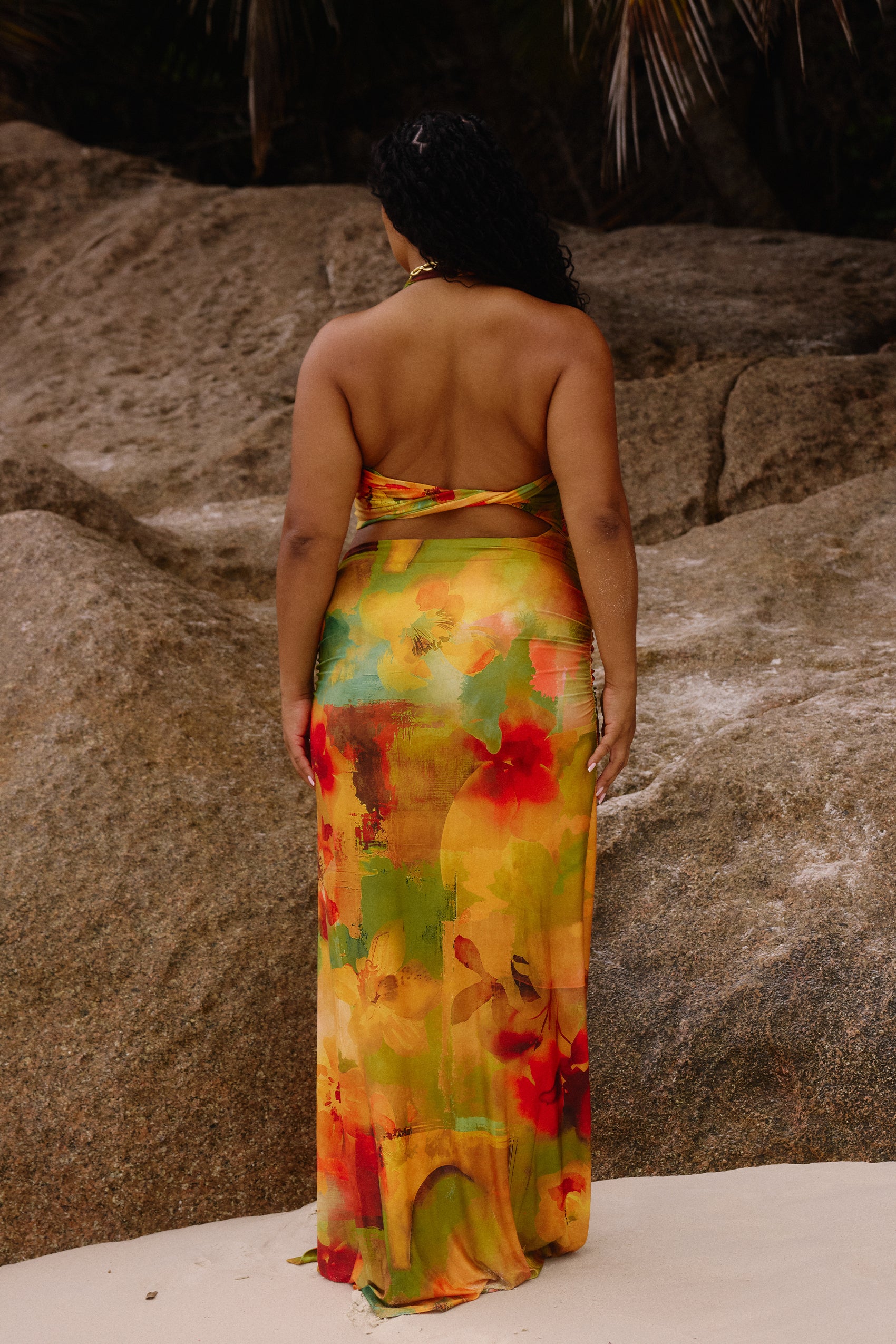 Amani Jersey Maxi Dress in Solara