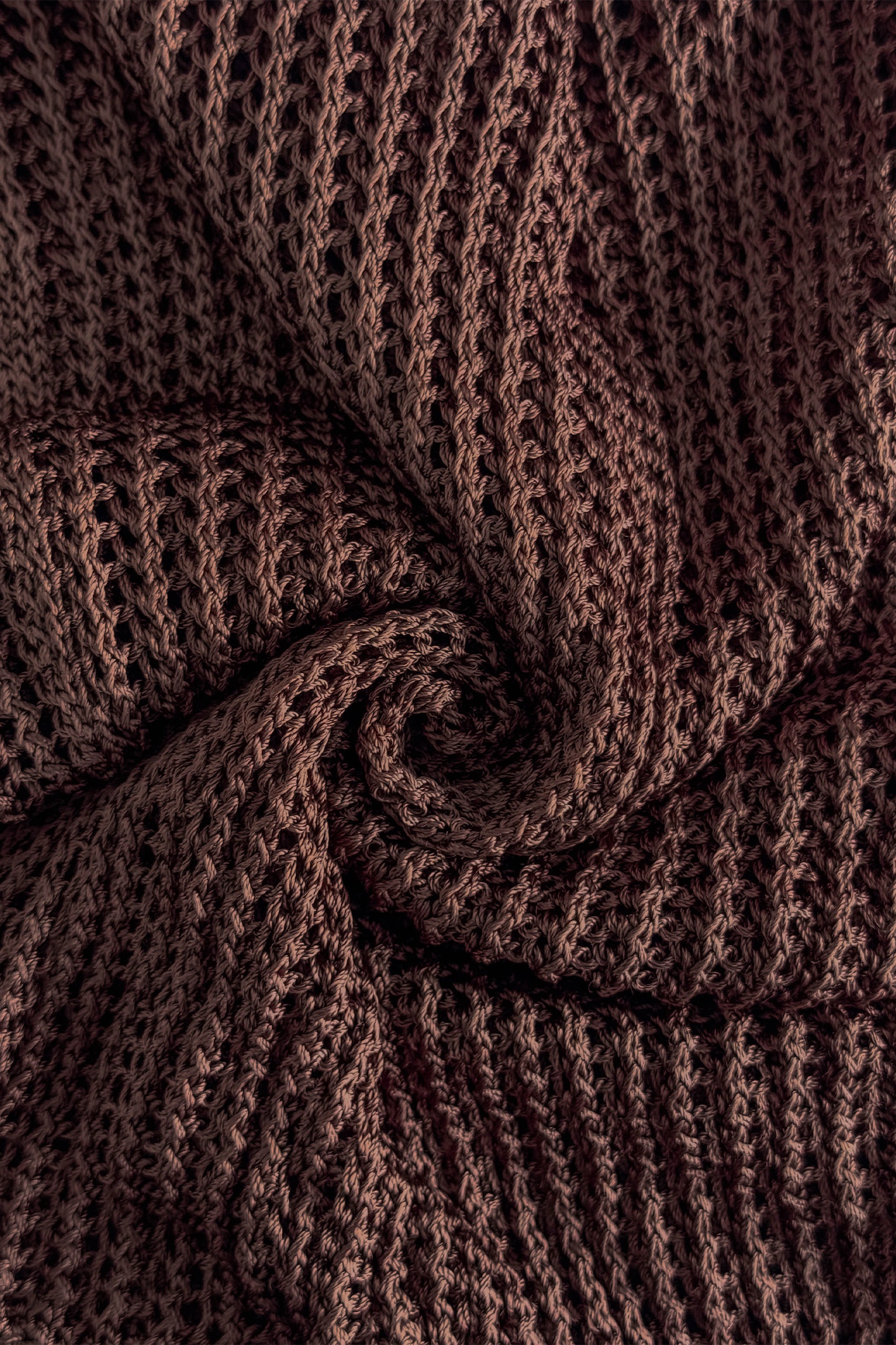 Zelie Crochet Mini Dress in Cacao