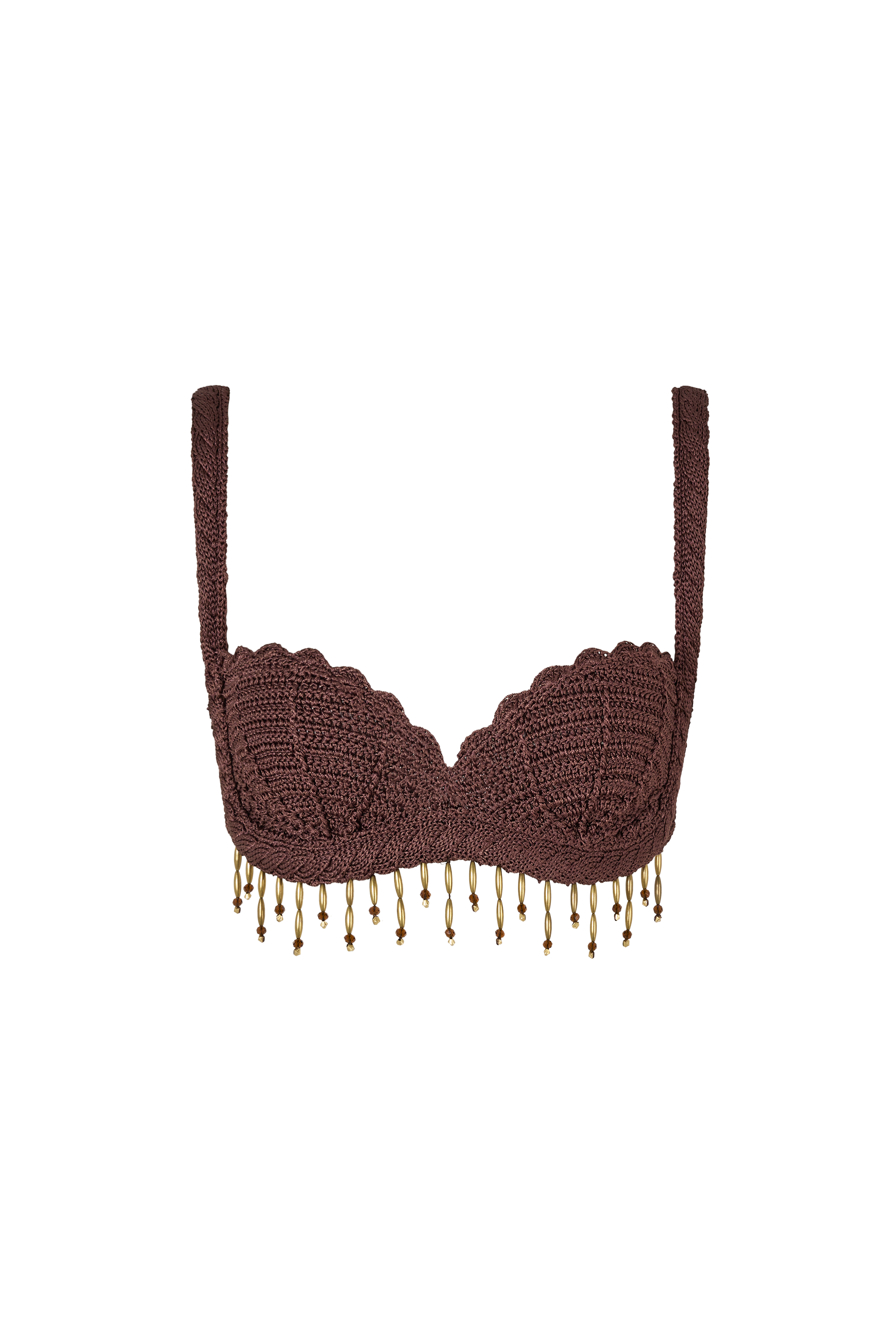 Celina Crochet Bralette in Cacao