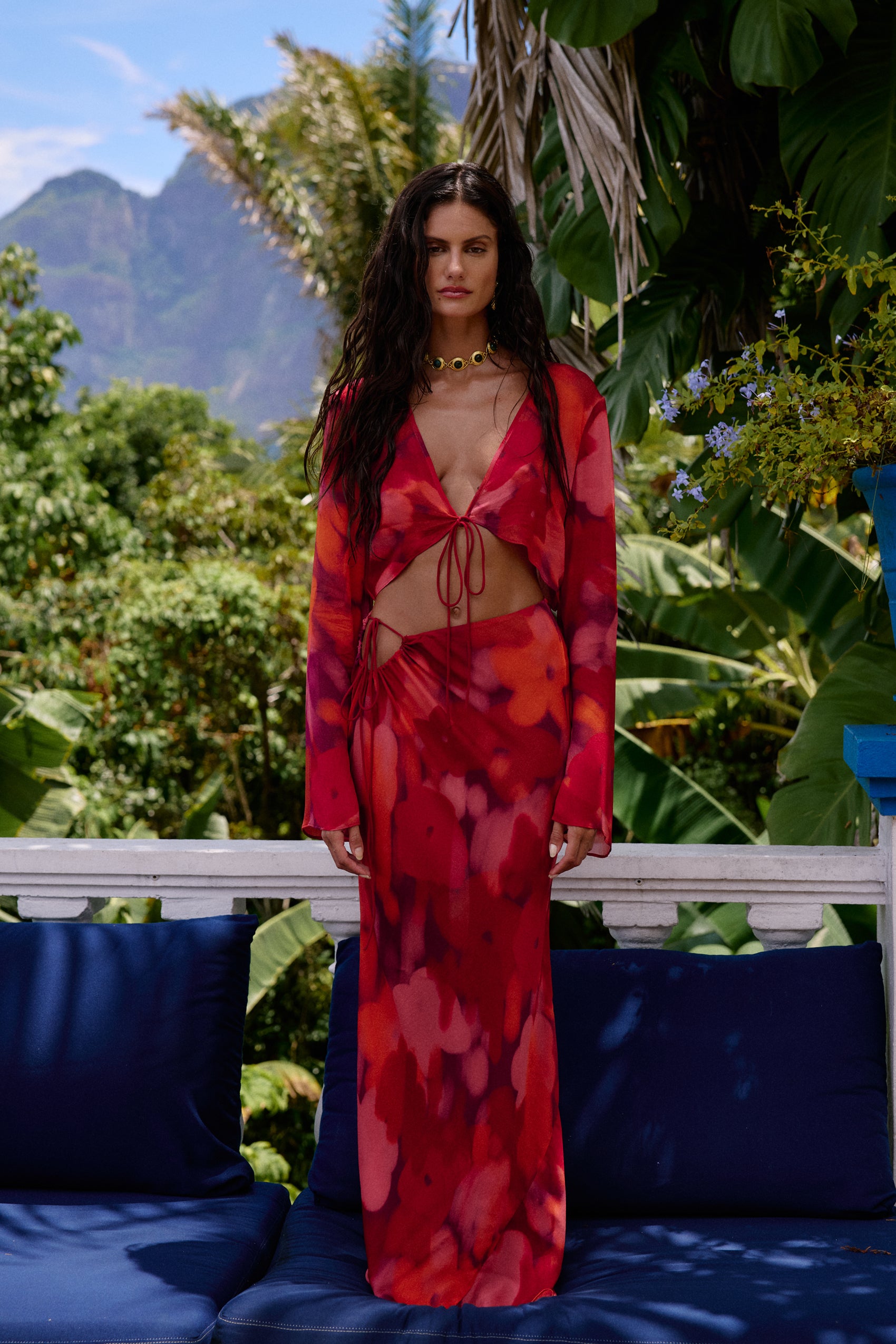 Odessa Maxi Skirt in Floresta