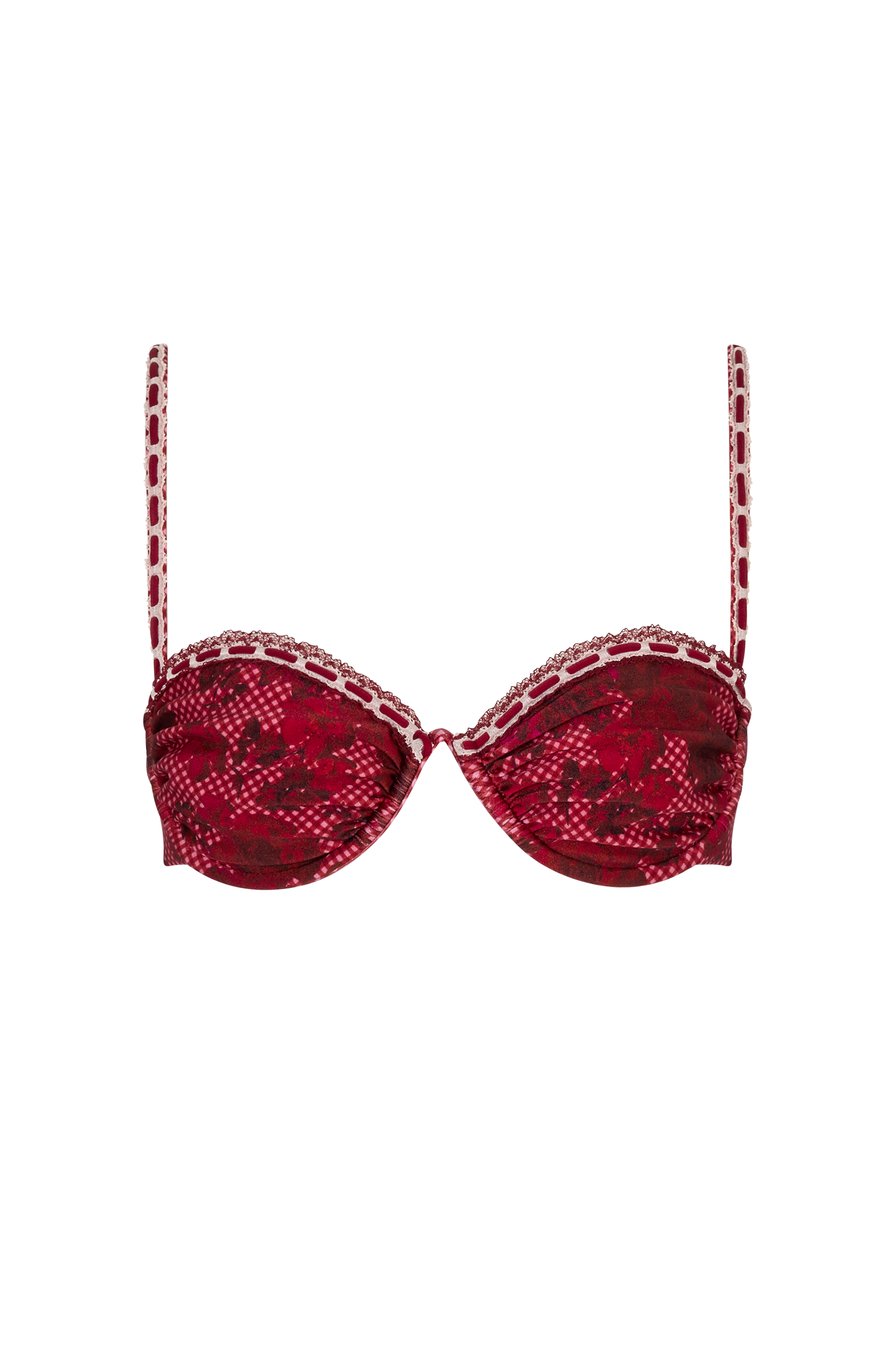 Riviera Bikini Top in Rose