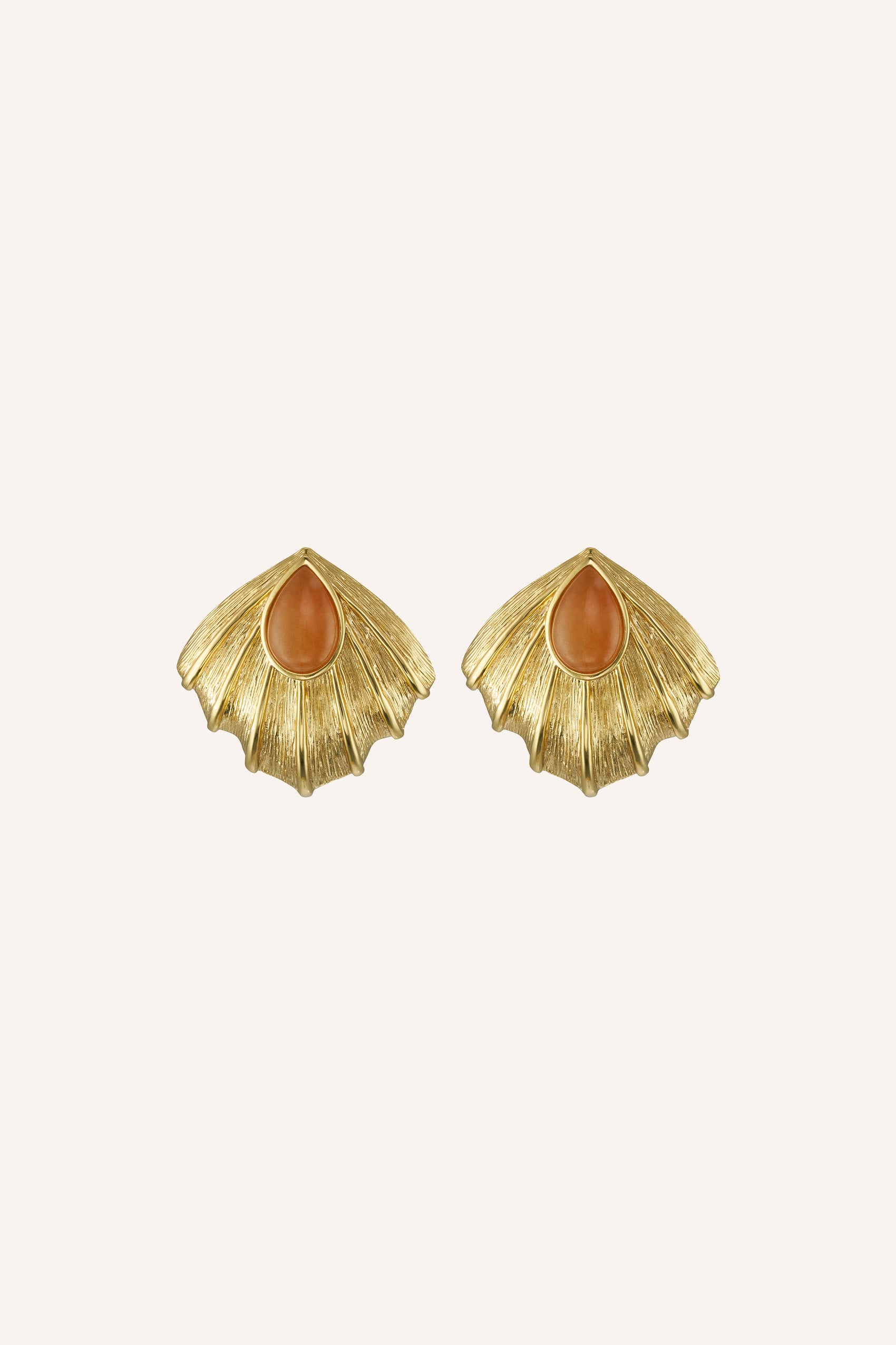 Zahana Earrings in Orange Aventurine