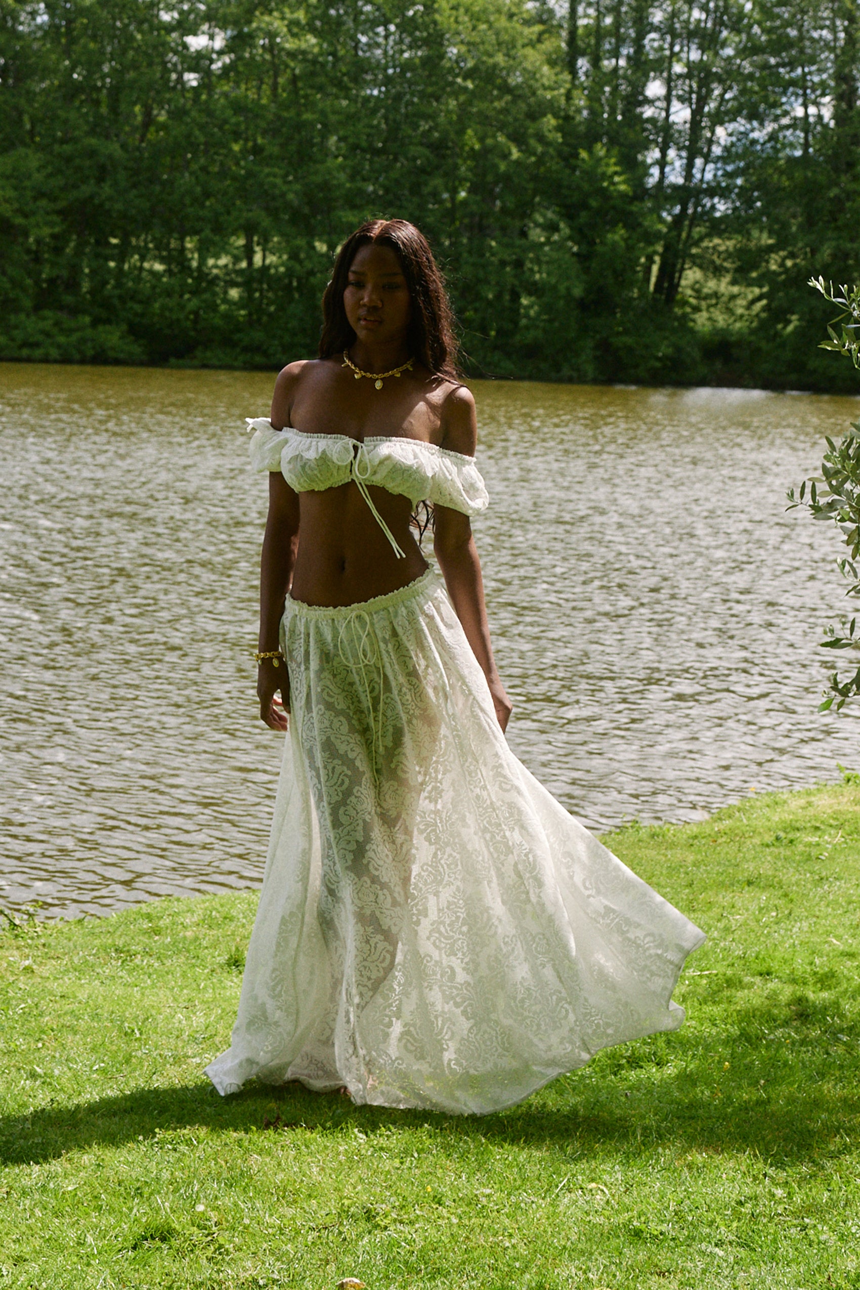 Liora Maxi Skirt in Lumiere