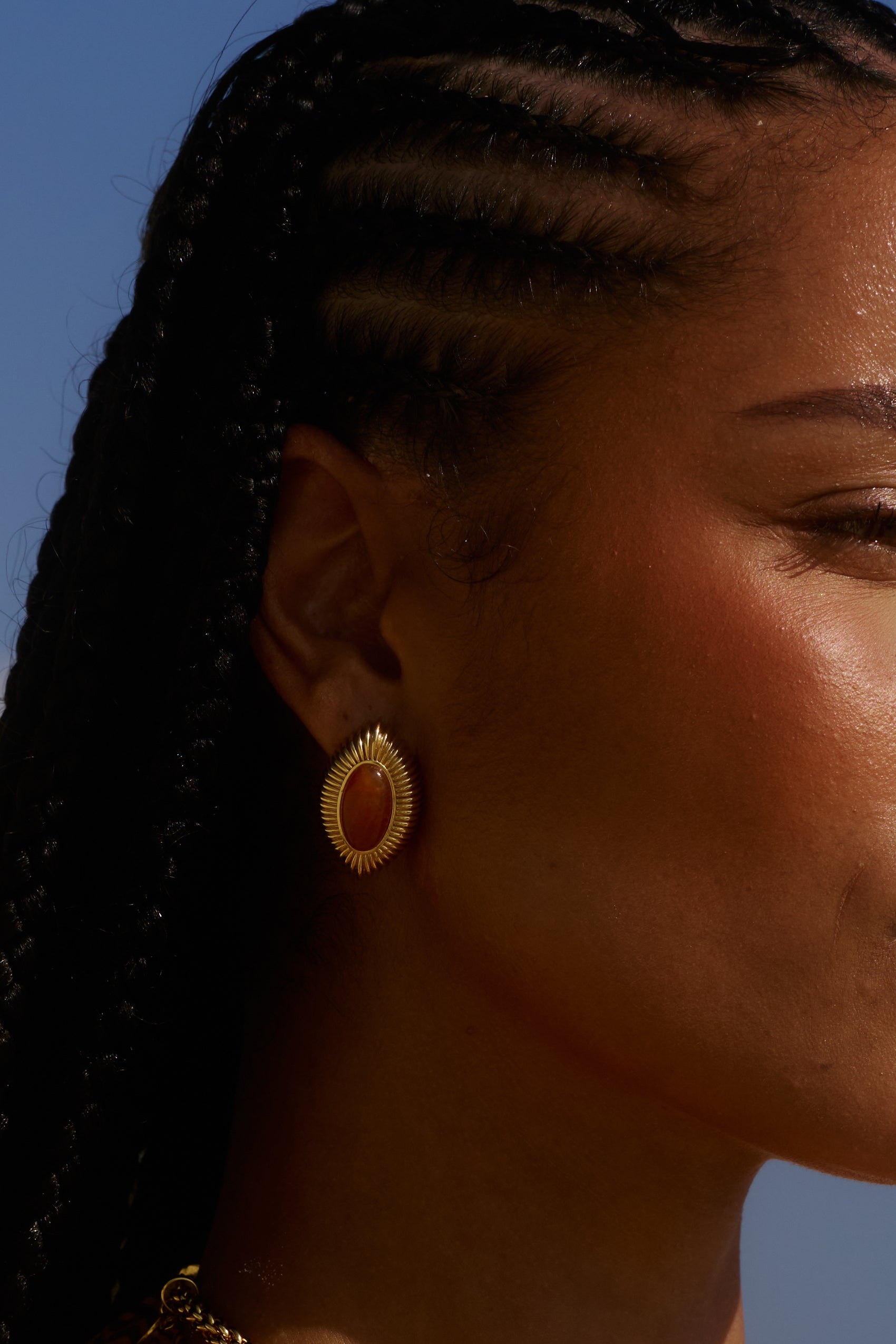 Ayana Earrings in Orange Aventurine