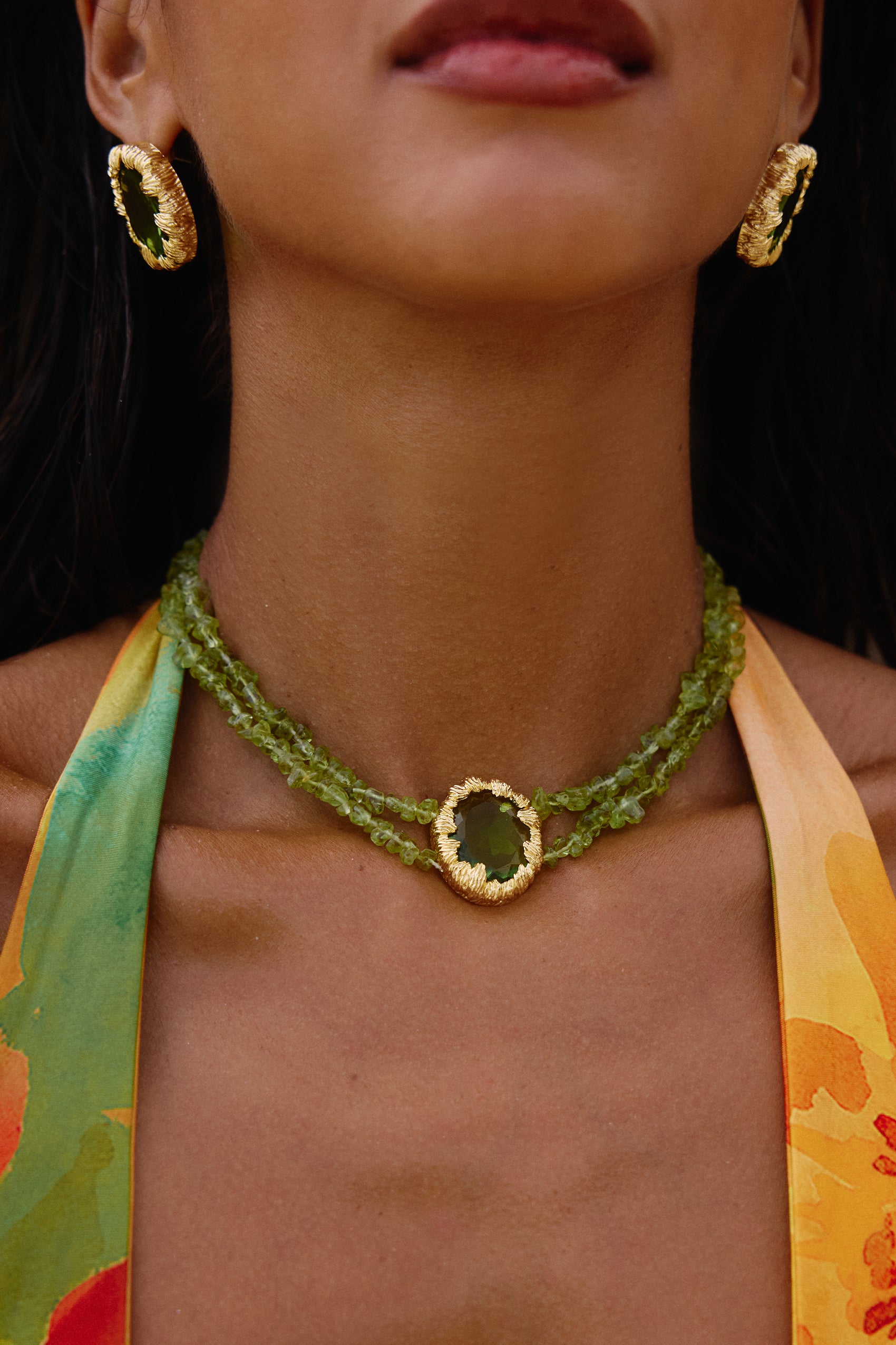 Azania Necklace in Peridot
