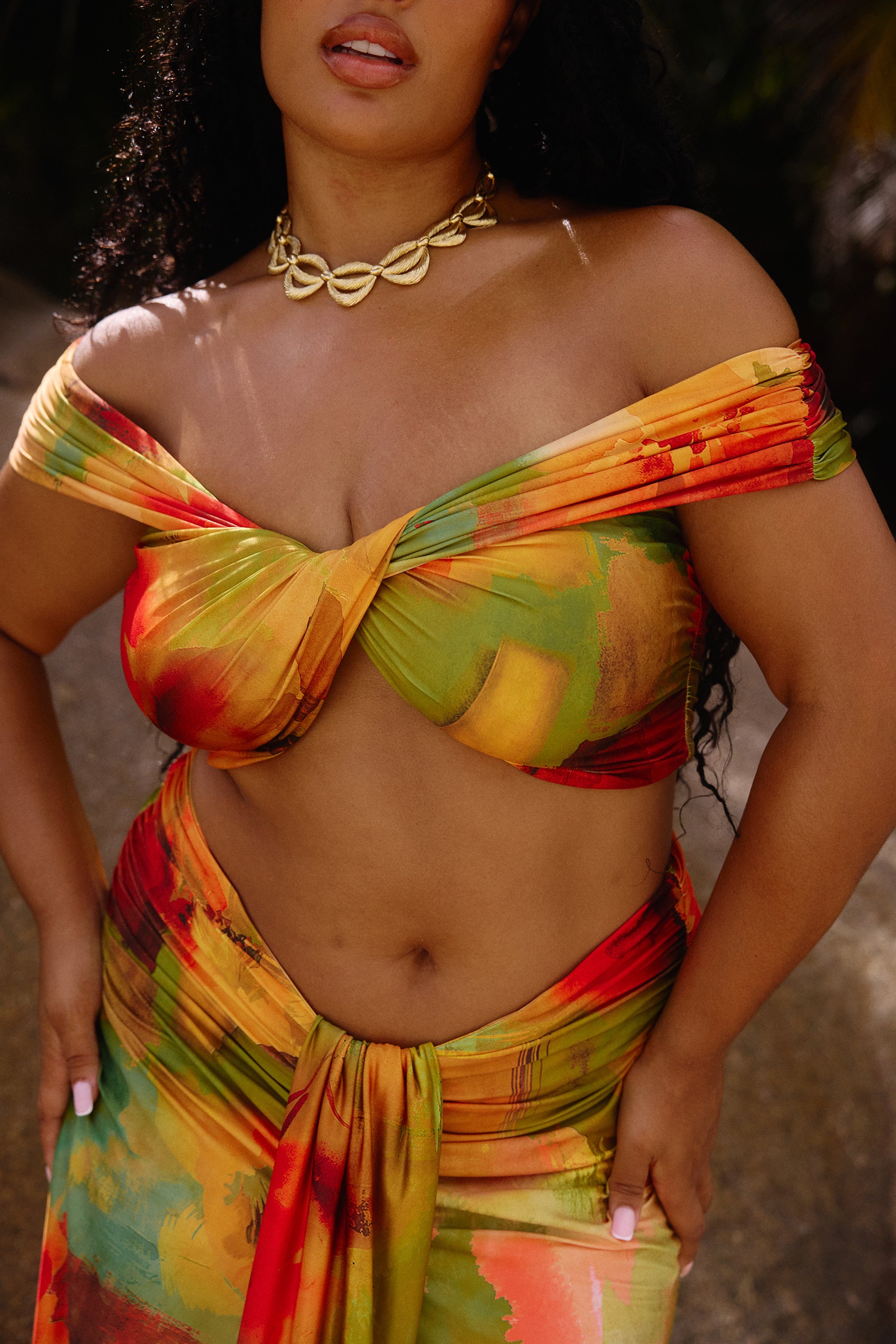 Viera Jersey Top in Solara