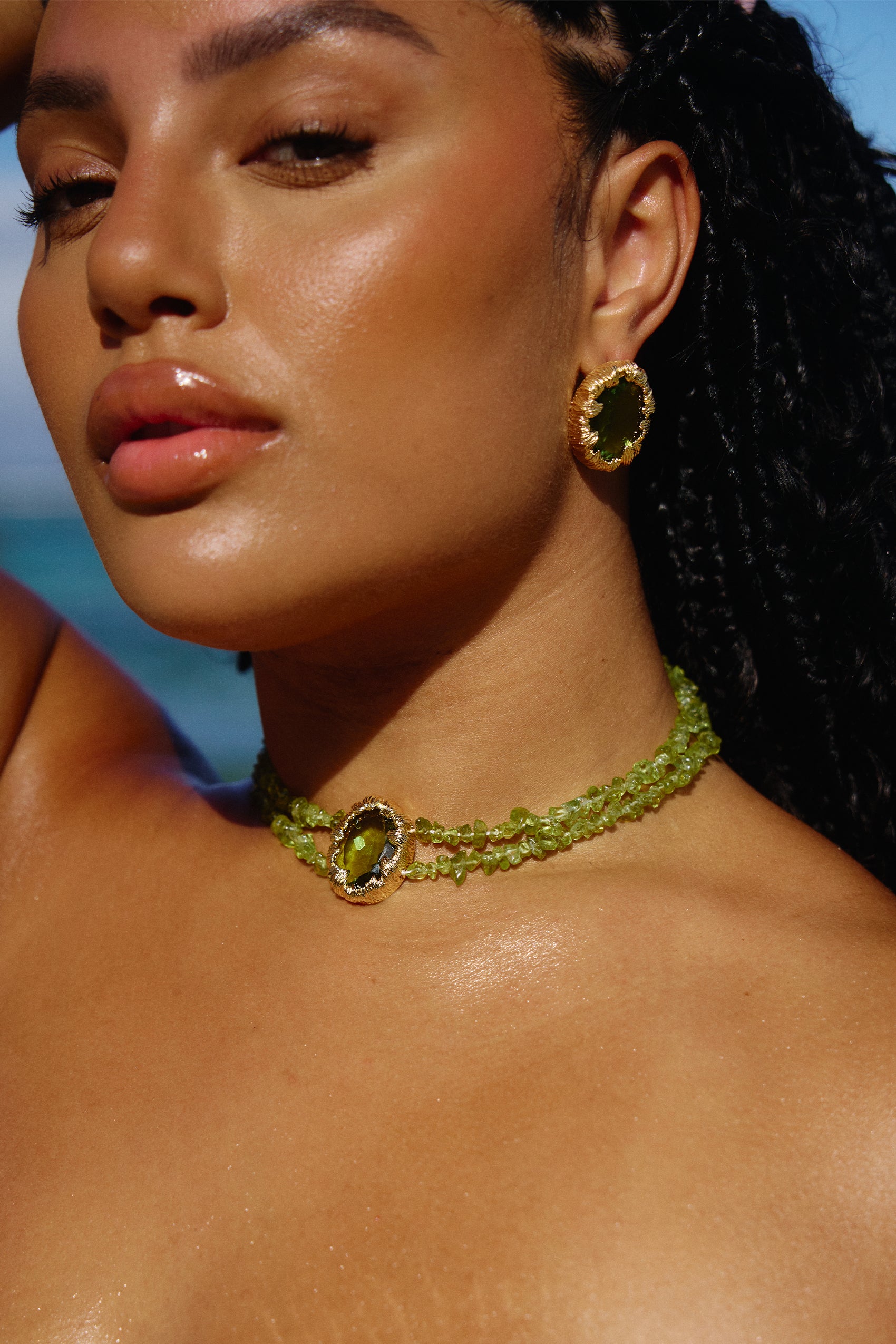 Azania Necklace in Peridot