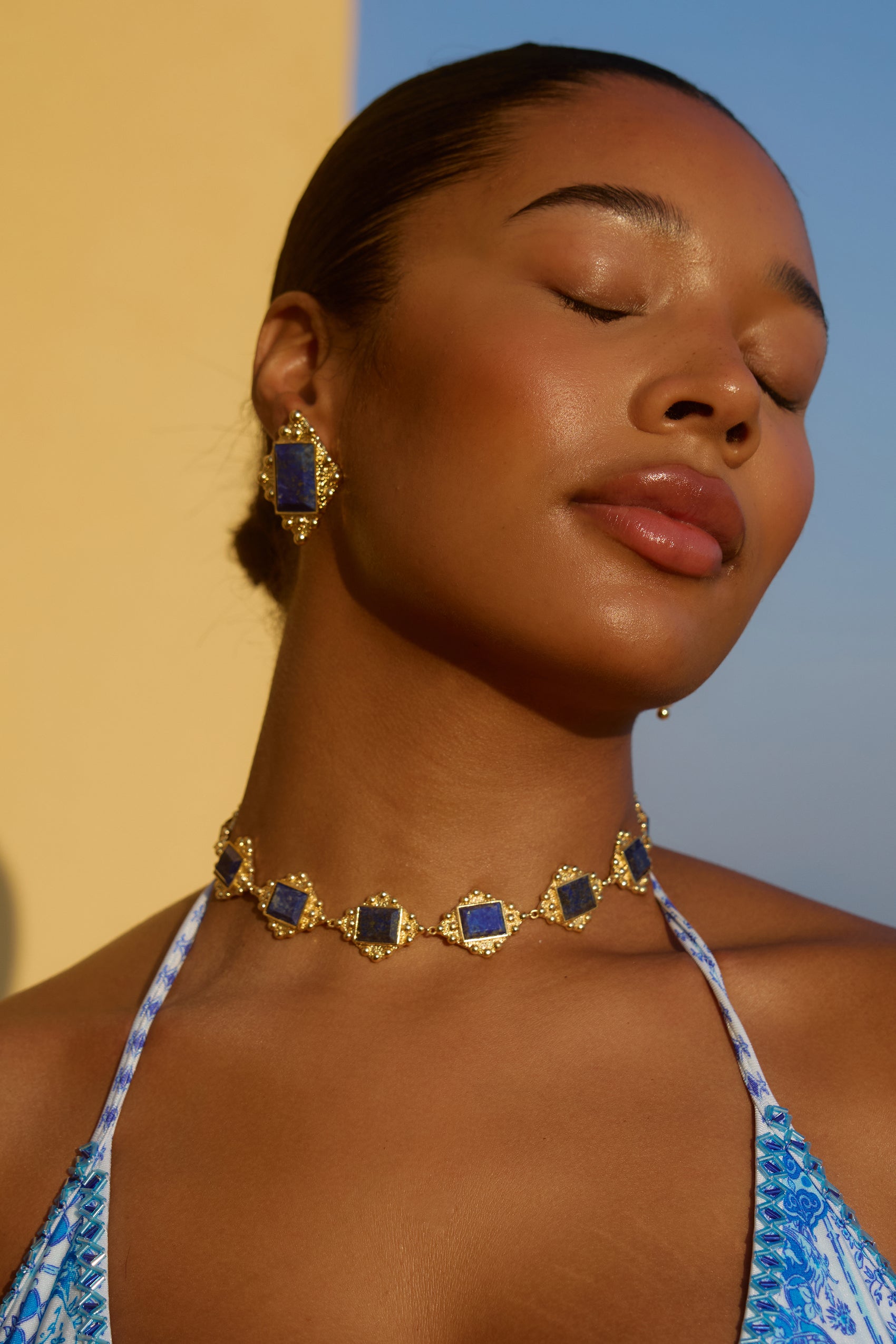 Taormina Choker in Lapis Lazuli