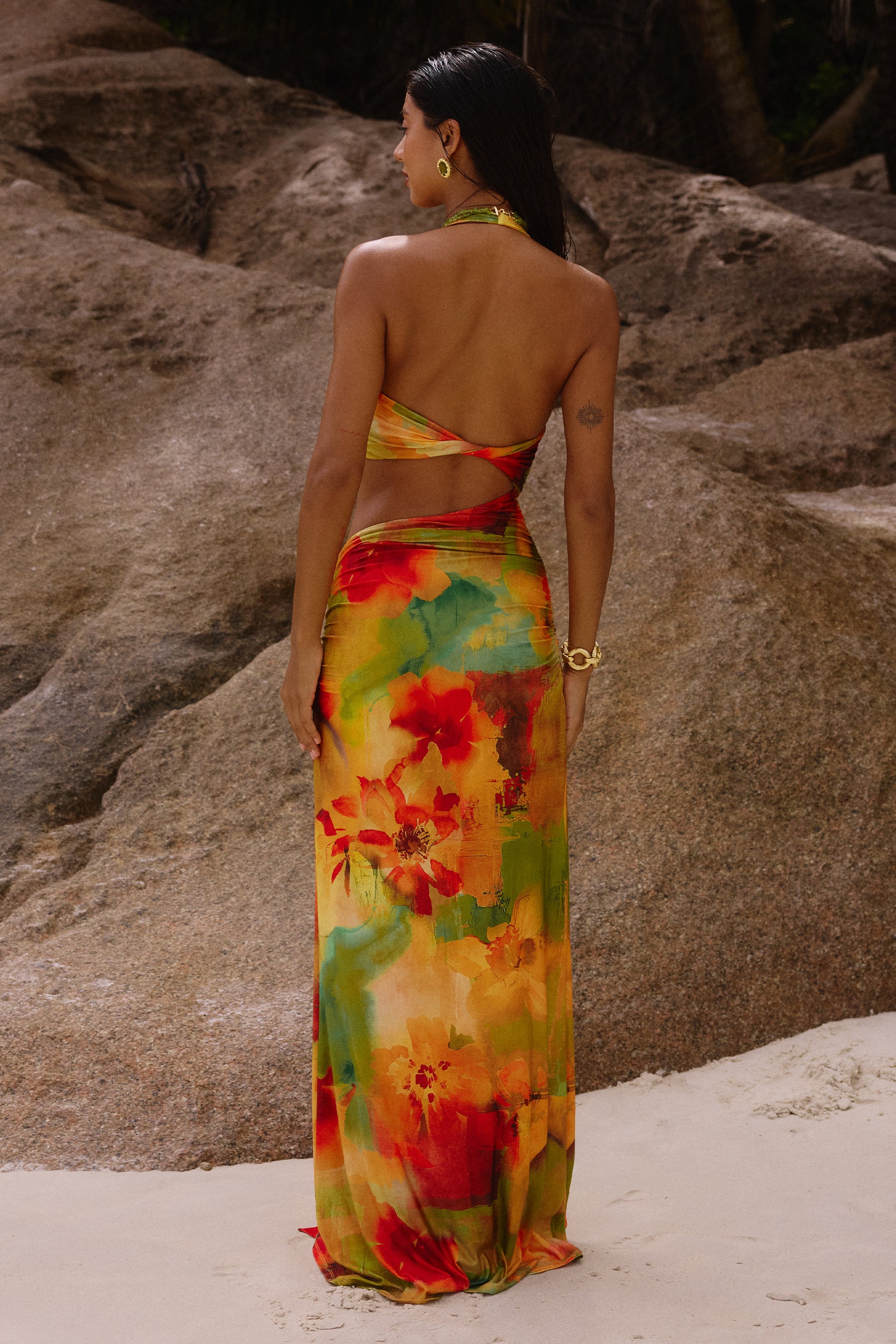 Amani Jersey Maxi Dress in Solara