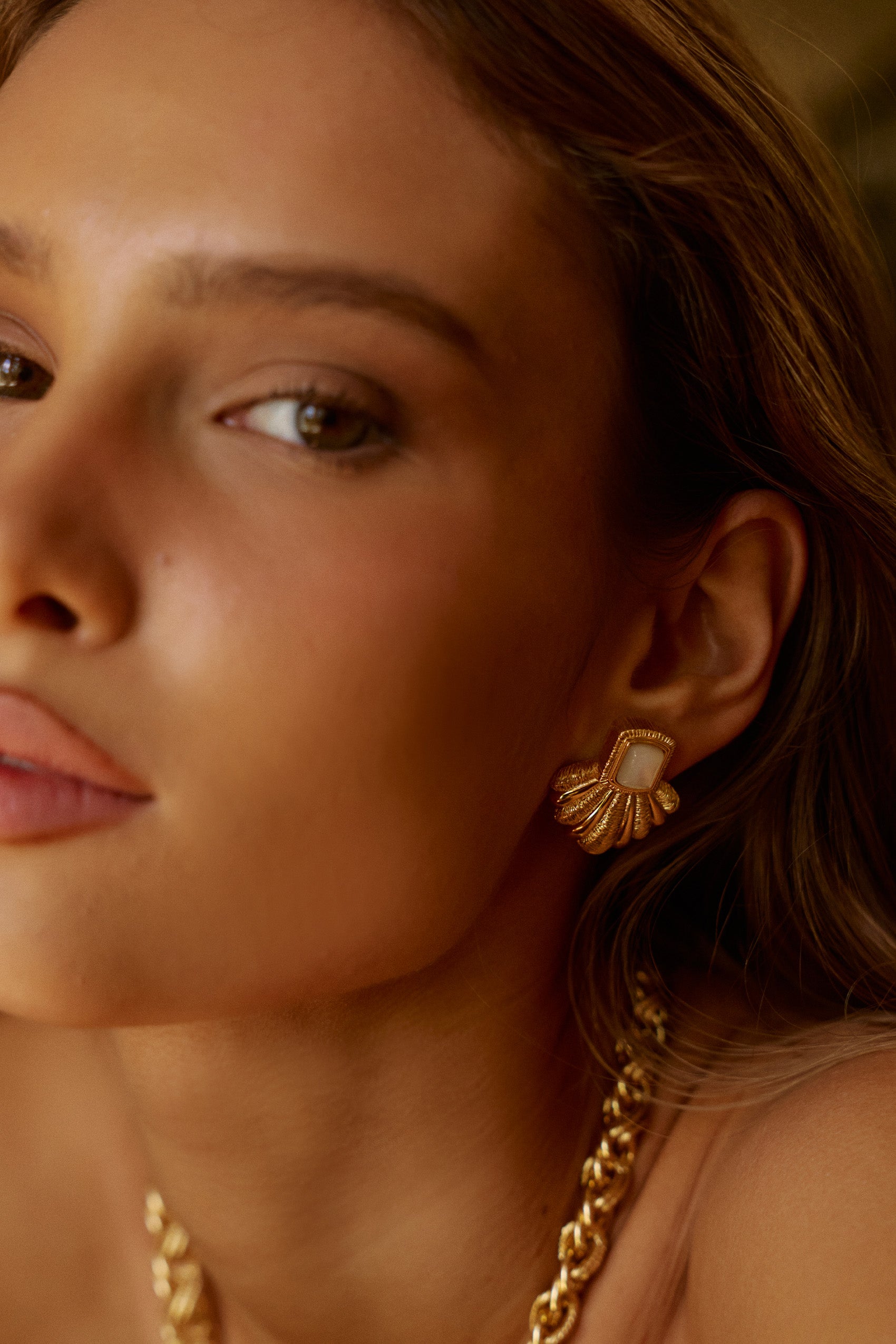 Mirae Earrings in Pearl