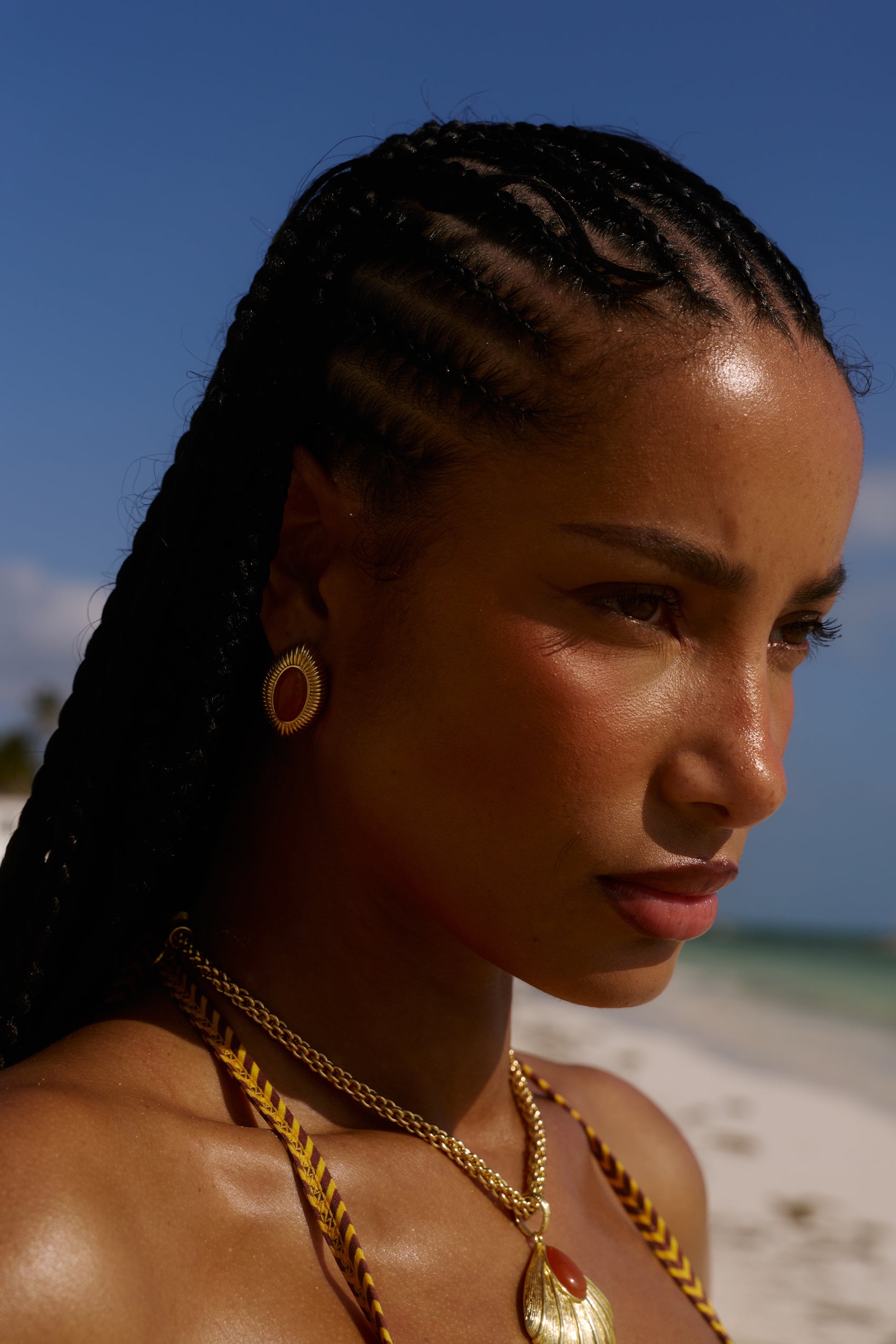 Ayana Earrings in Orange Aventurine