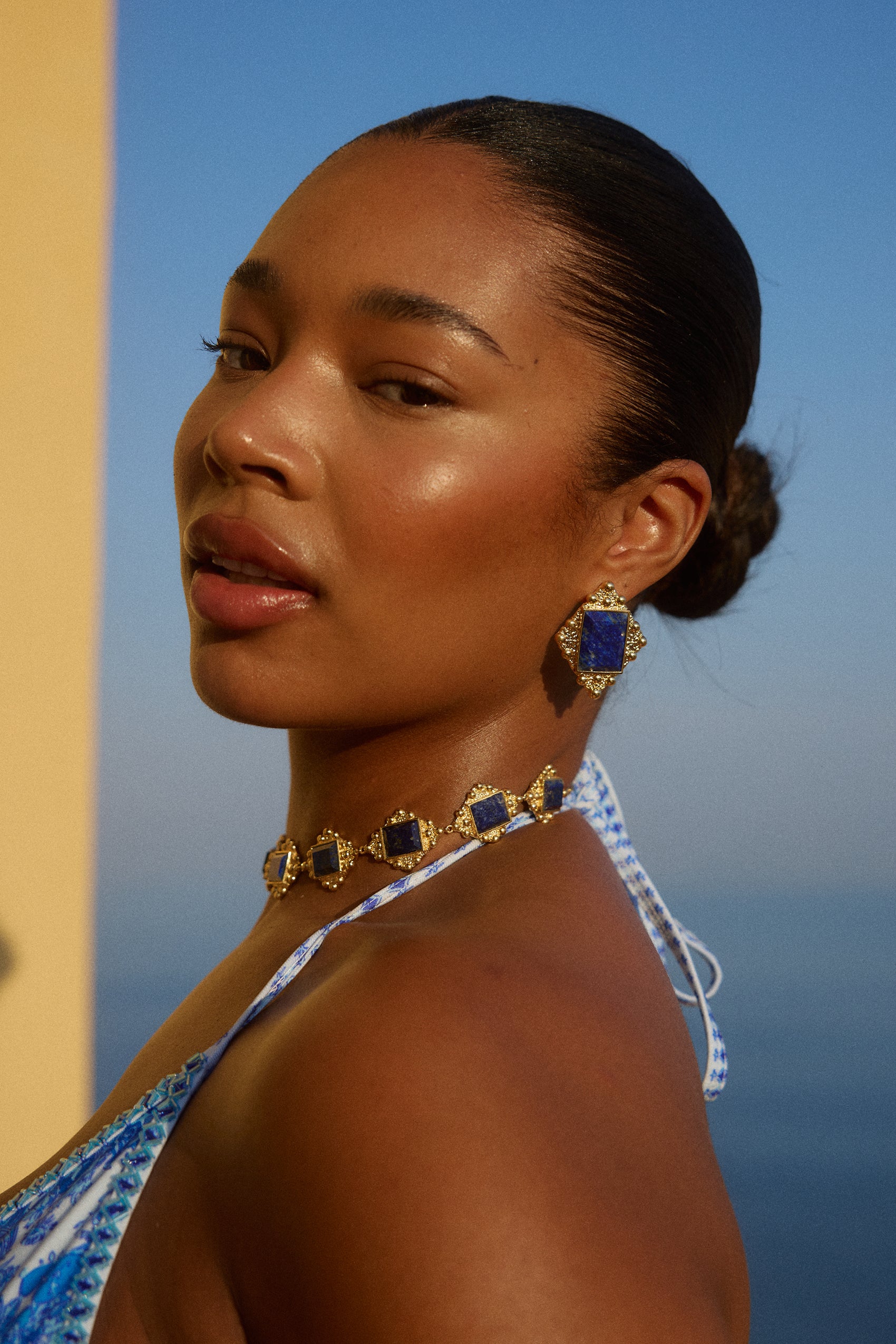 Taormina Earrings In Lapis Lazuli