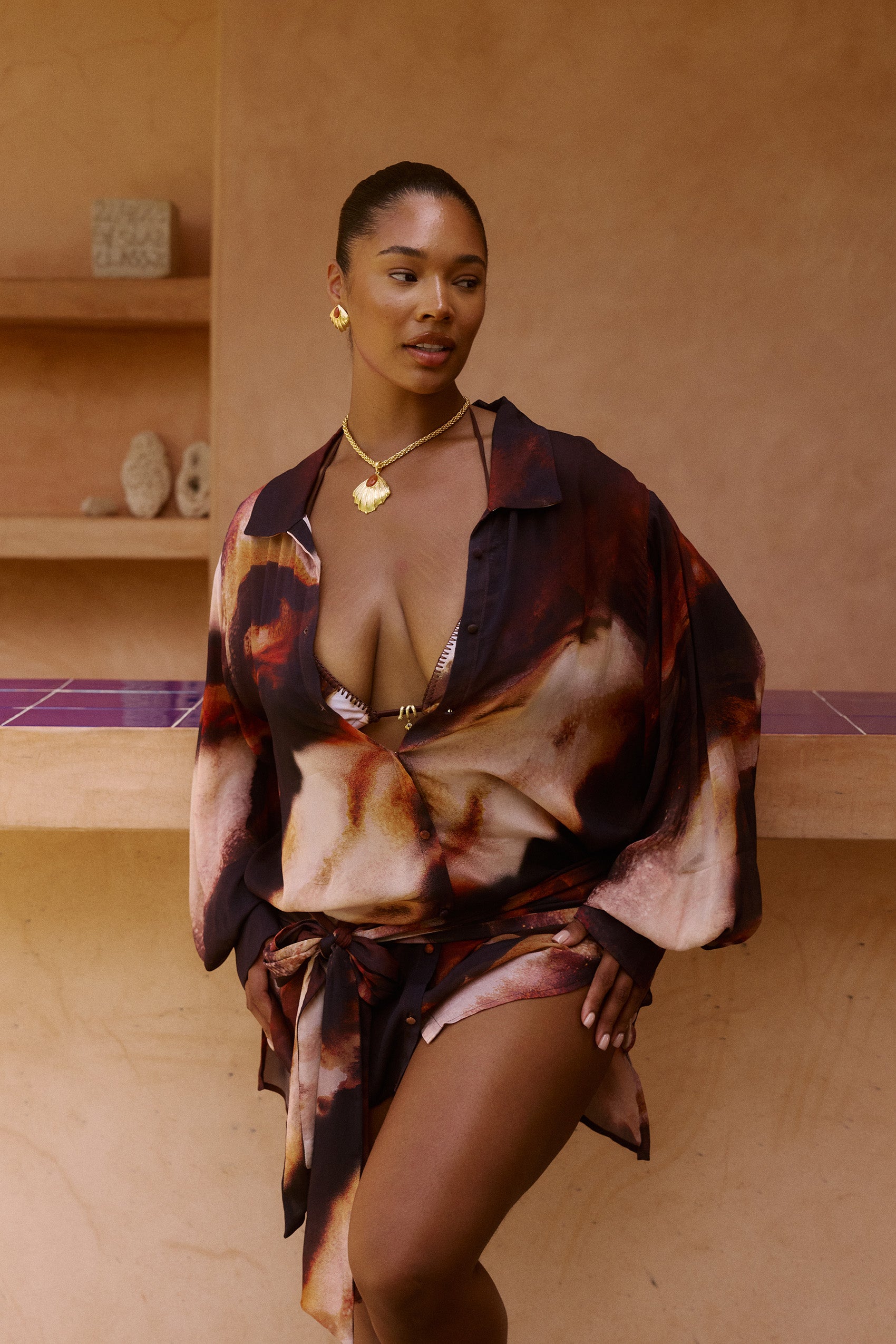Melia Shirt Dress in Sarabi