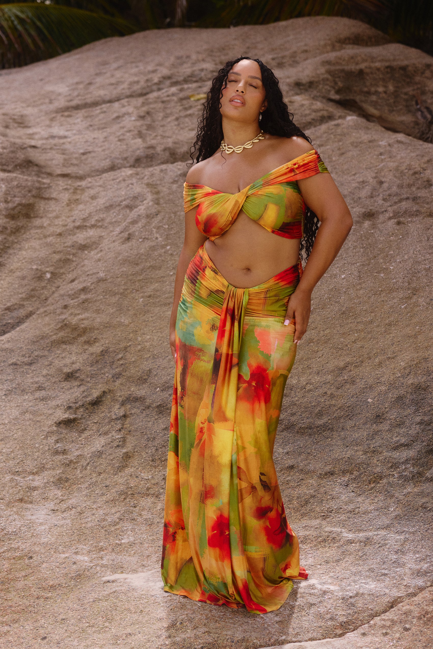 Viera Jersey Top in Solara