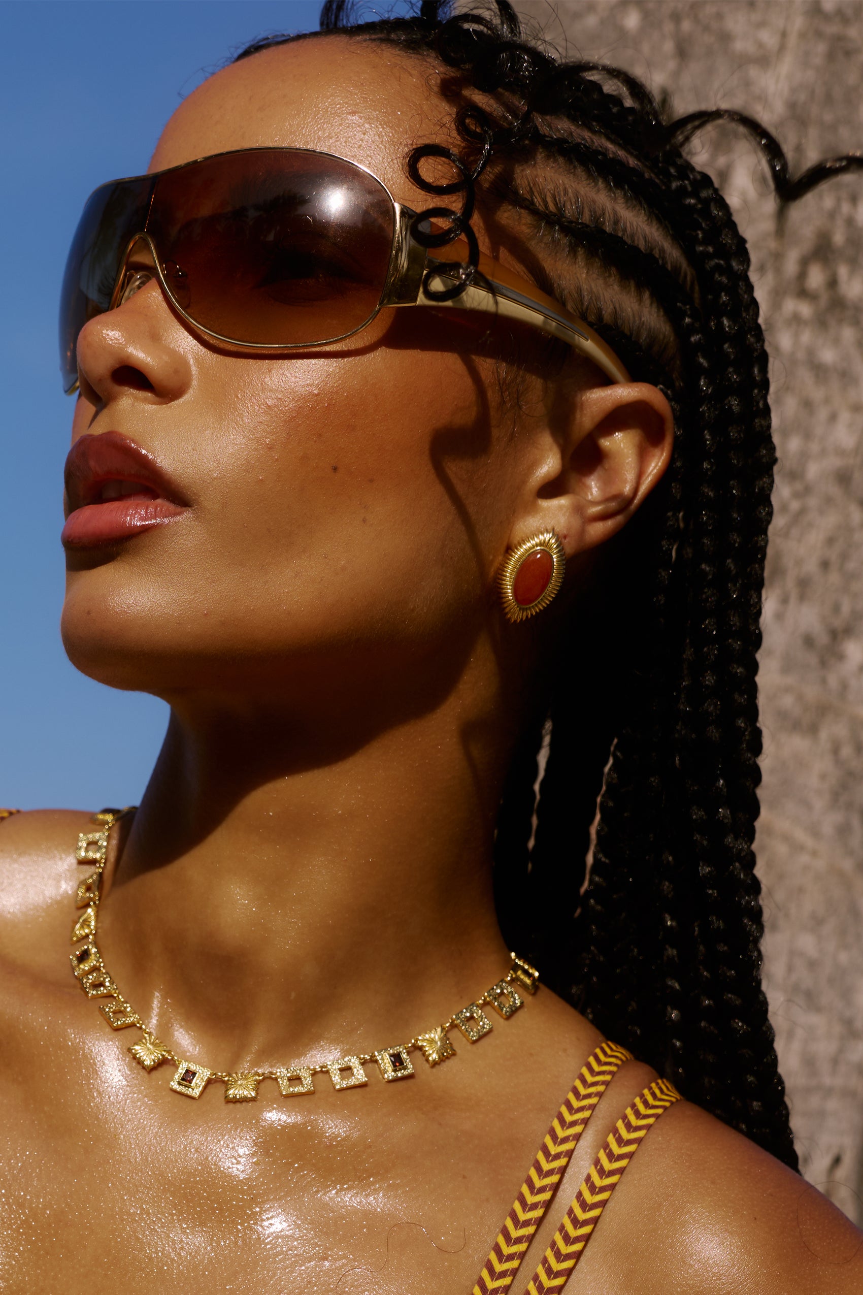 Ayana Earrings in Orange Aventurine