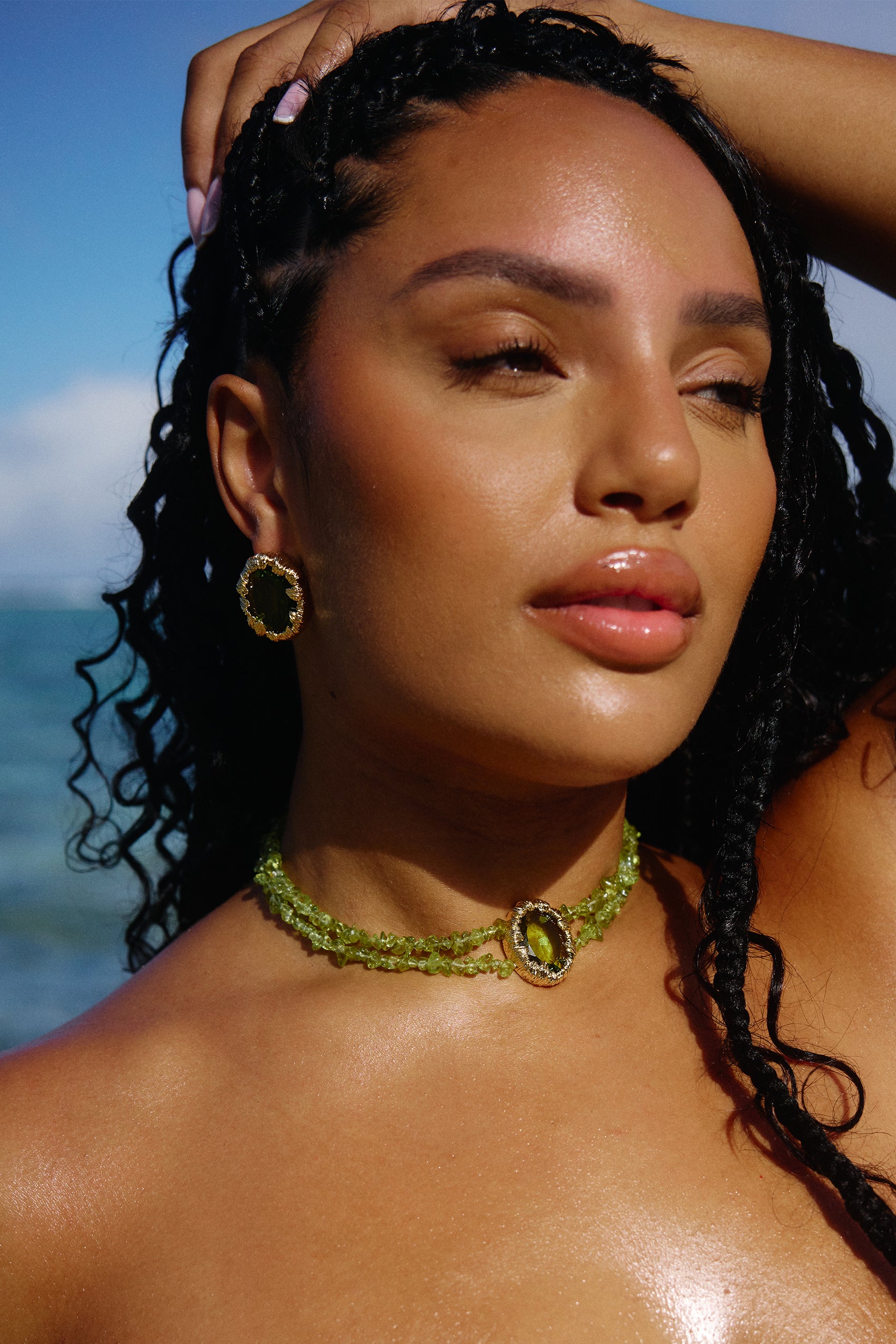 Azania Necklace in Peridot