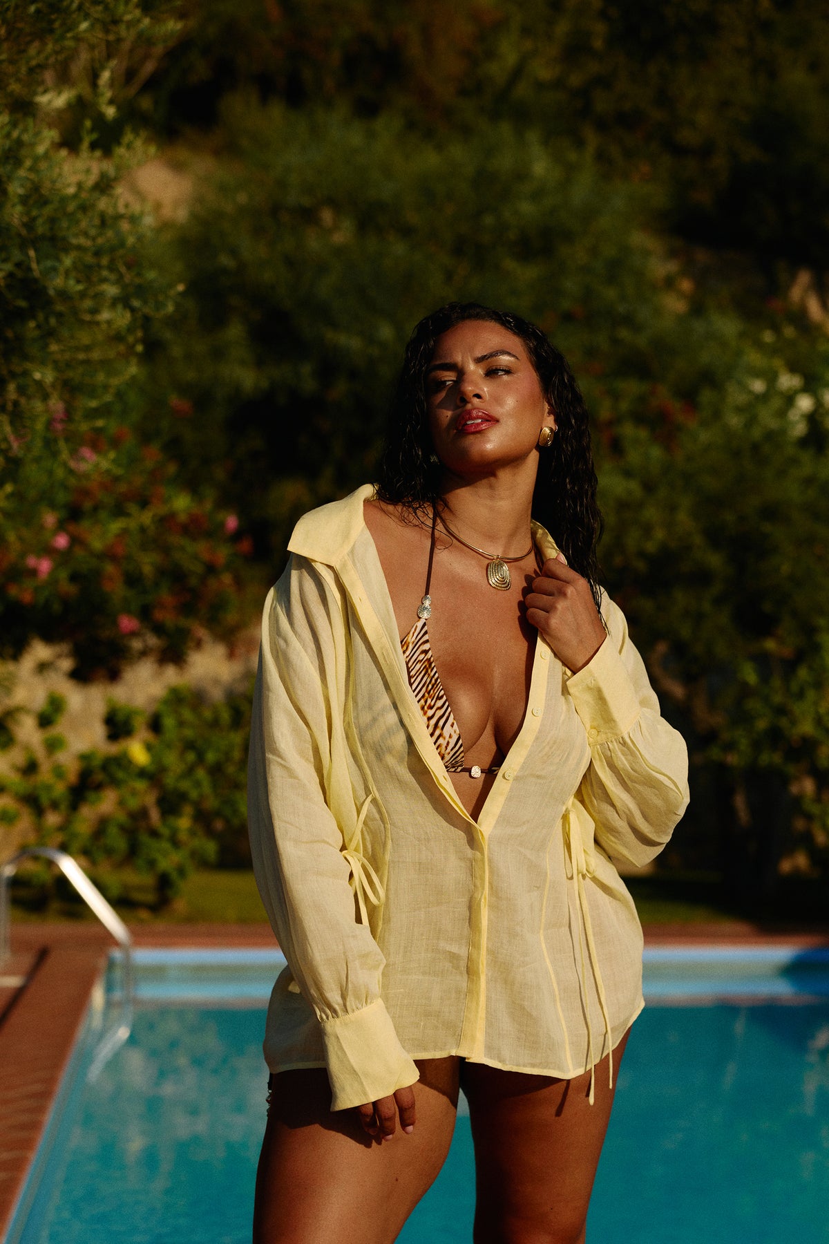 Palma Ramie Shirt in Limetta