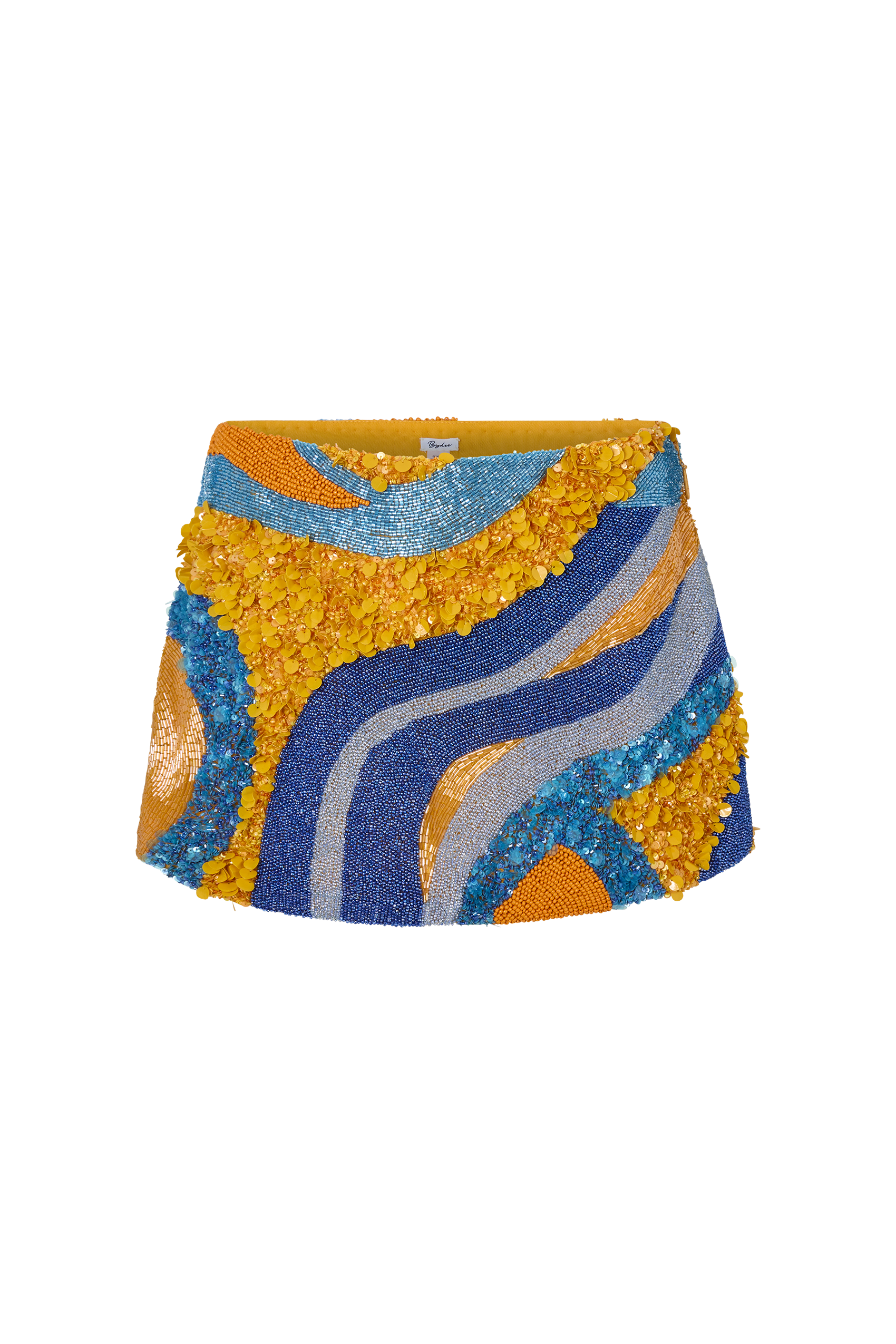 Zahira Hand Beaded Mini Skirt in Sequinda